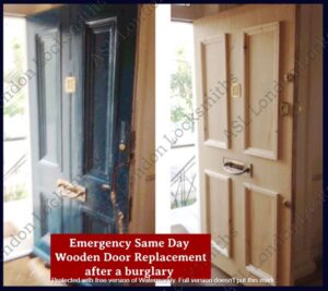Before and After Example of Banham Door Replacement in London