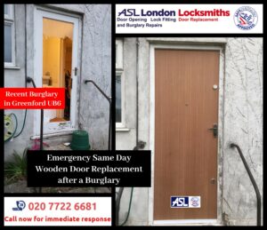 Before and After Image of Door Replacment Service in London