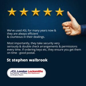 Testimonials of Emergency Locksmith London based Service Provider